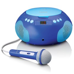 Draagbare radio/ CD player met microfoon Lenco SCD-620BU Blauw